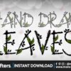 hand-draw-leaves-font