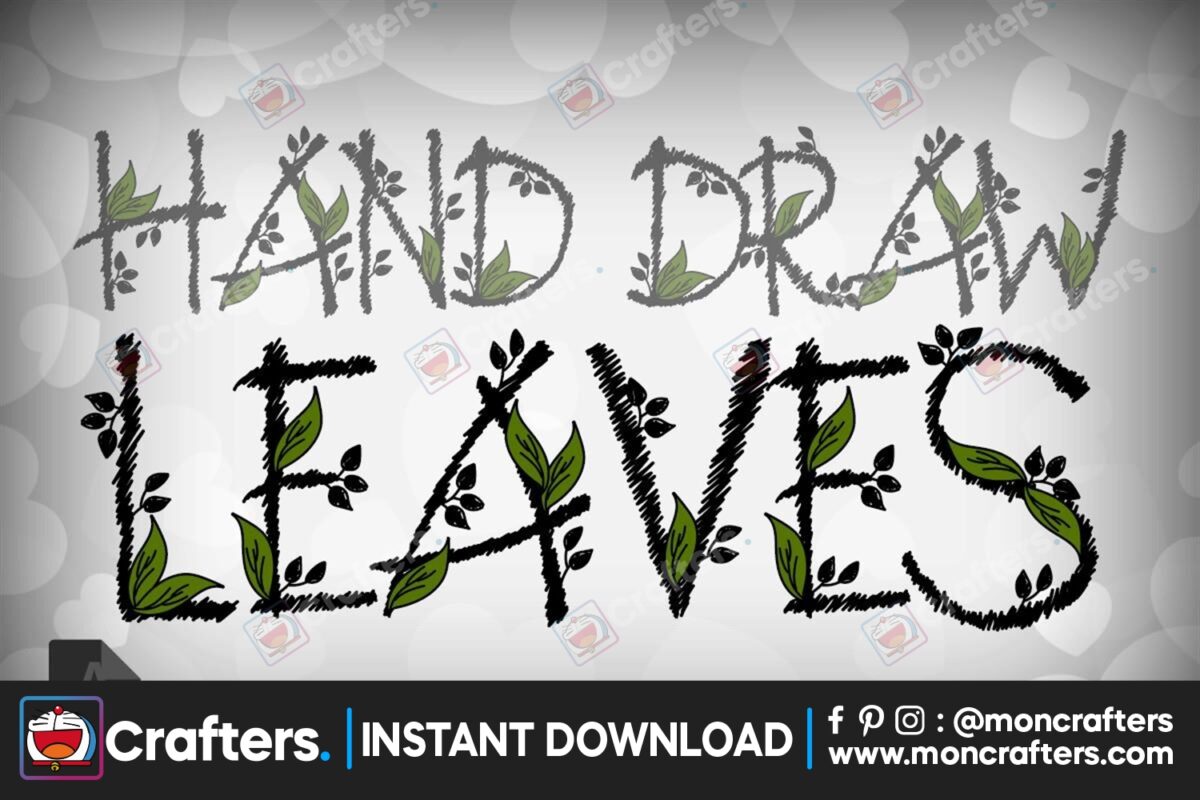 hand-draw-leaves-font