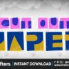 cut-out-paper-font