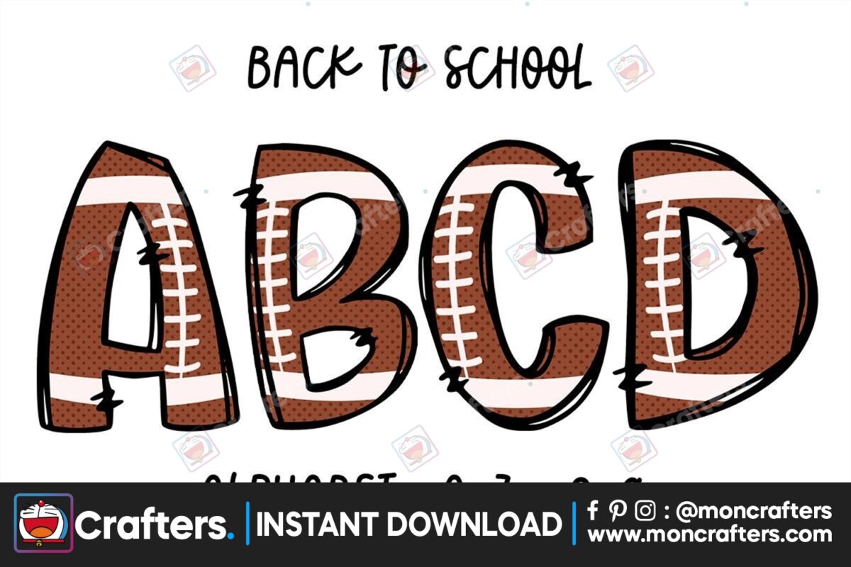 football-alphabet-doodle-letters