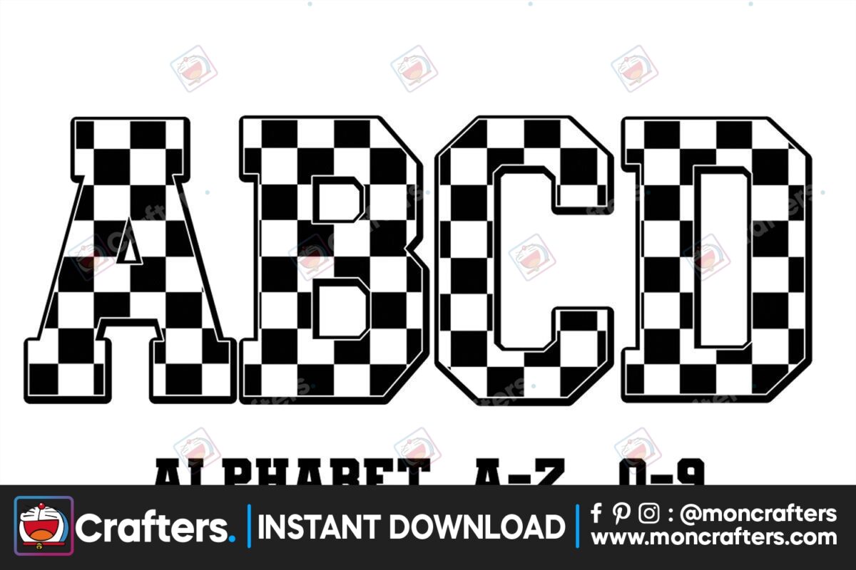 race-checkered-alphabet-font-sublimation