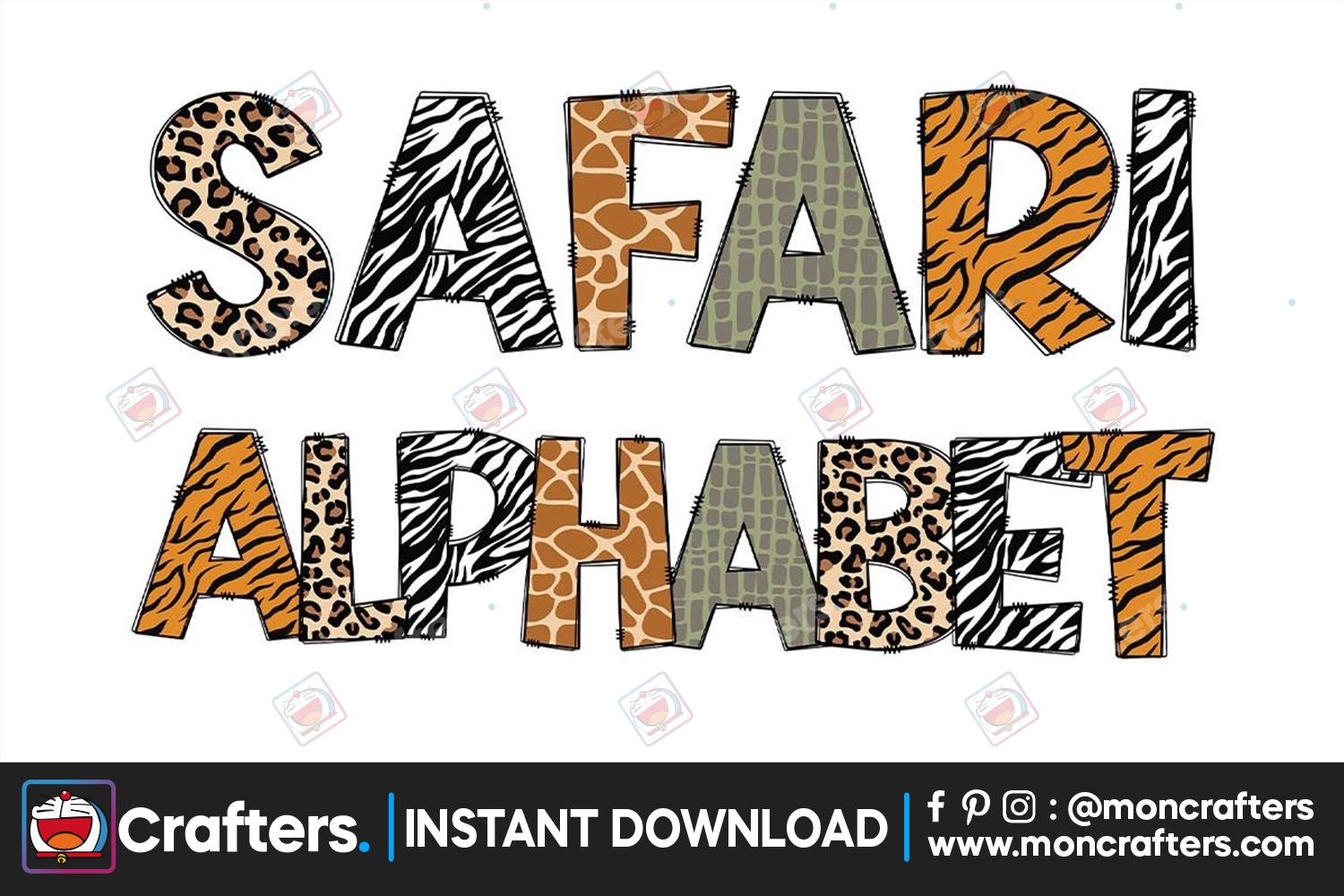 safari-animal-alphabet-doodle
