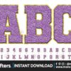 pastel-faux-chenille-alphabet-purple