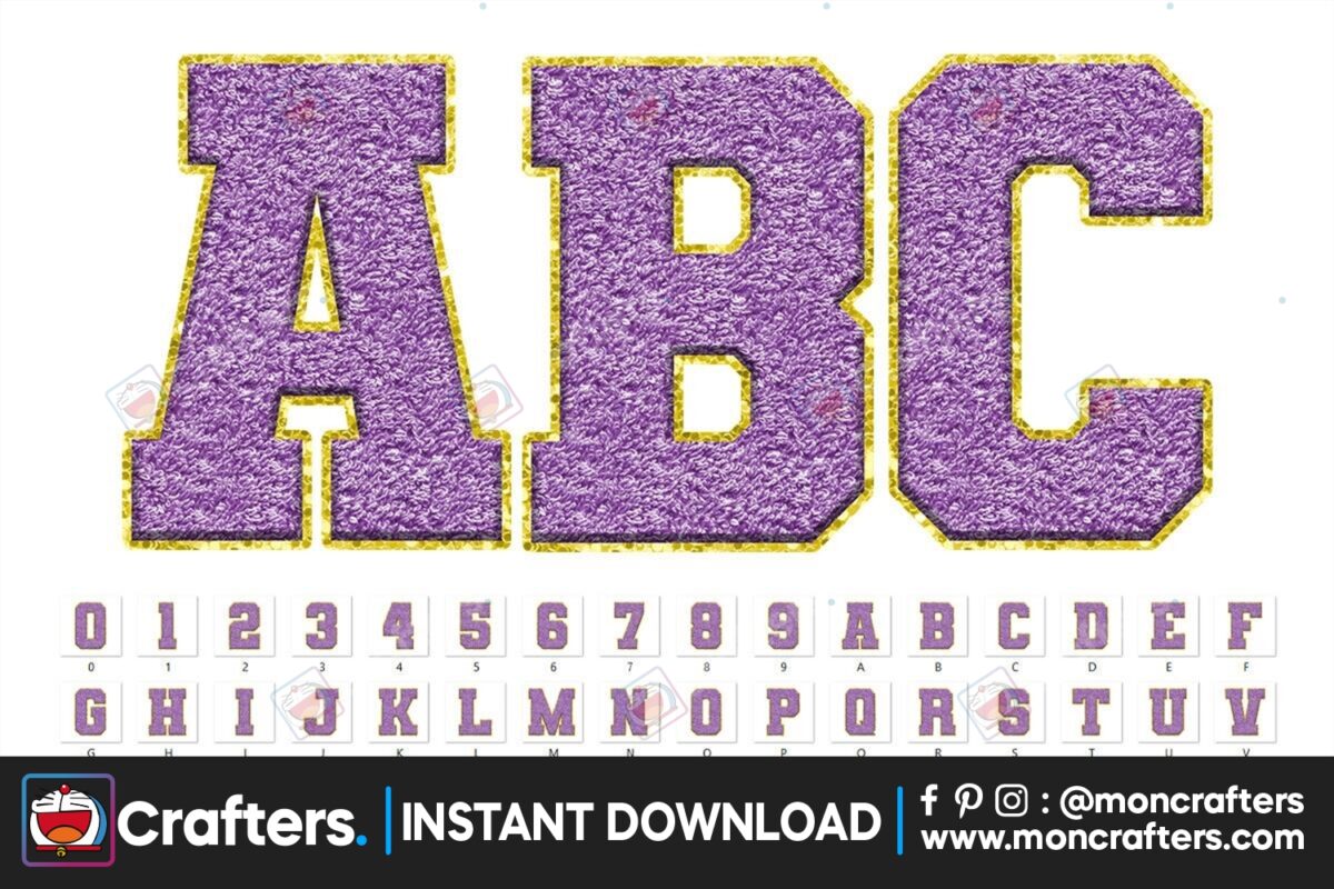pastel-faux-chenille-alphabet-purple