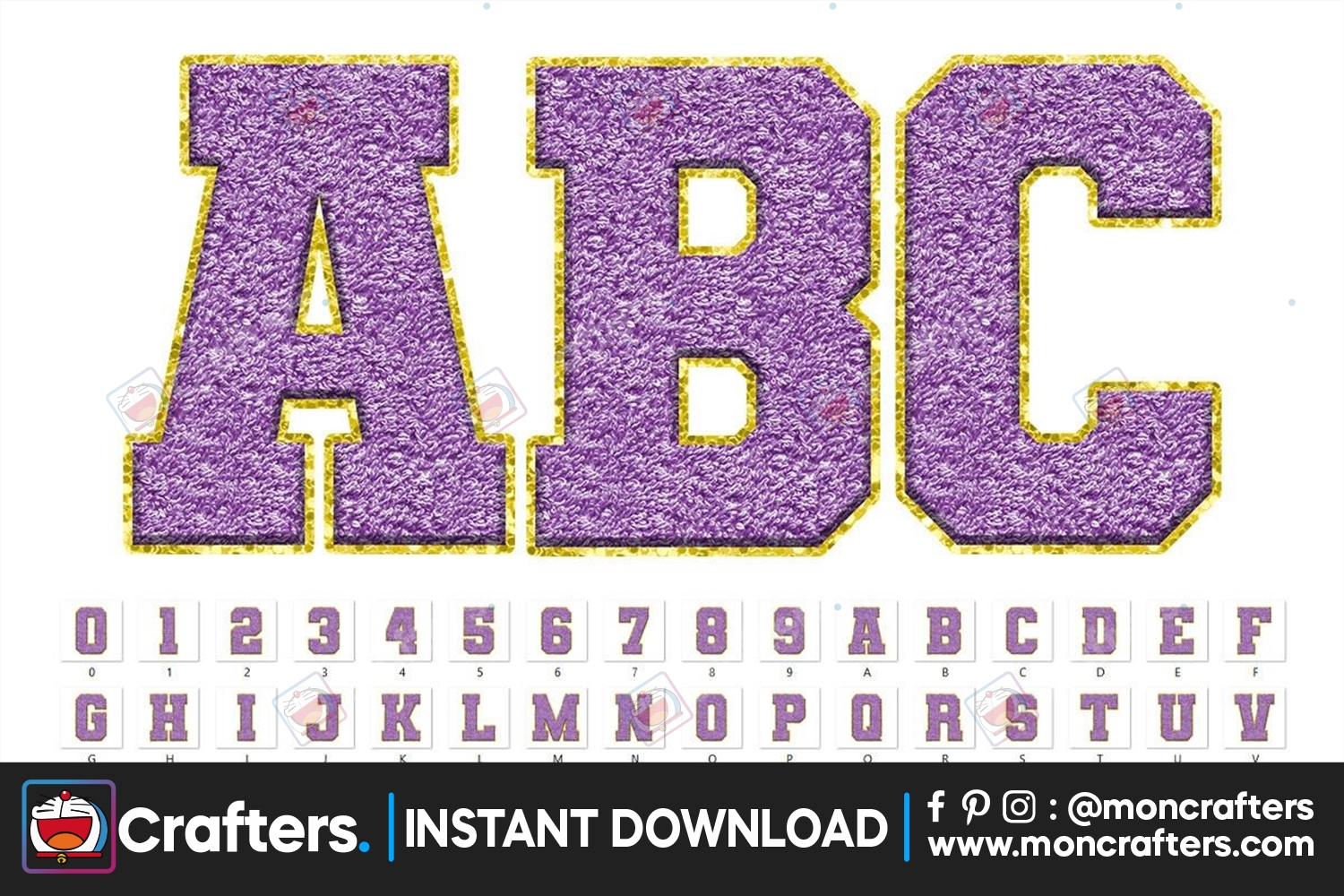 pastel-faux-chenille-alphabet-purple