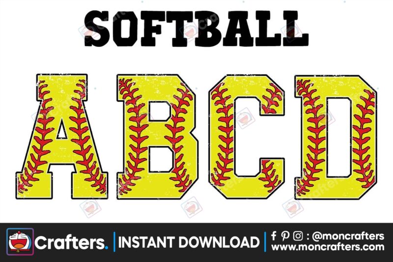 softball-distressed-alphabet-letters