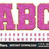 pastel-faux-chenille-alphabet-hot-pink
