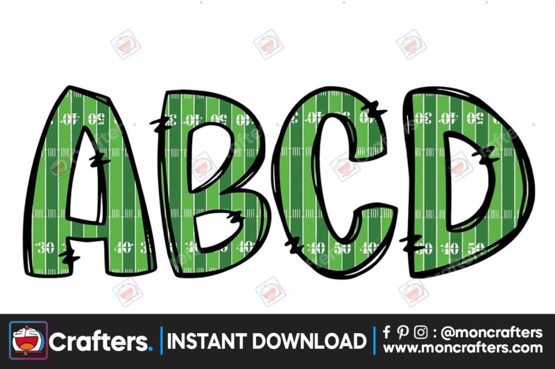 stadium-football-alphabet-doodle-font