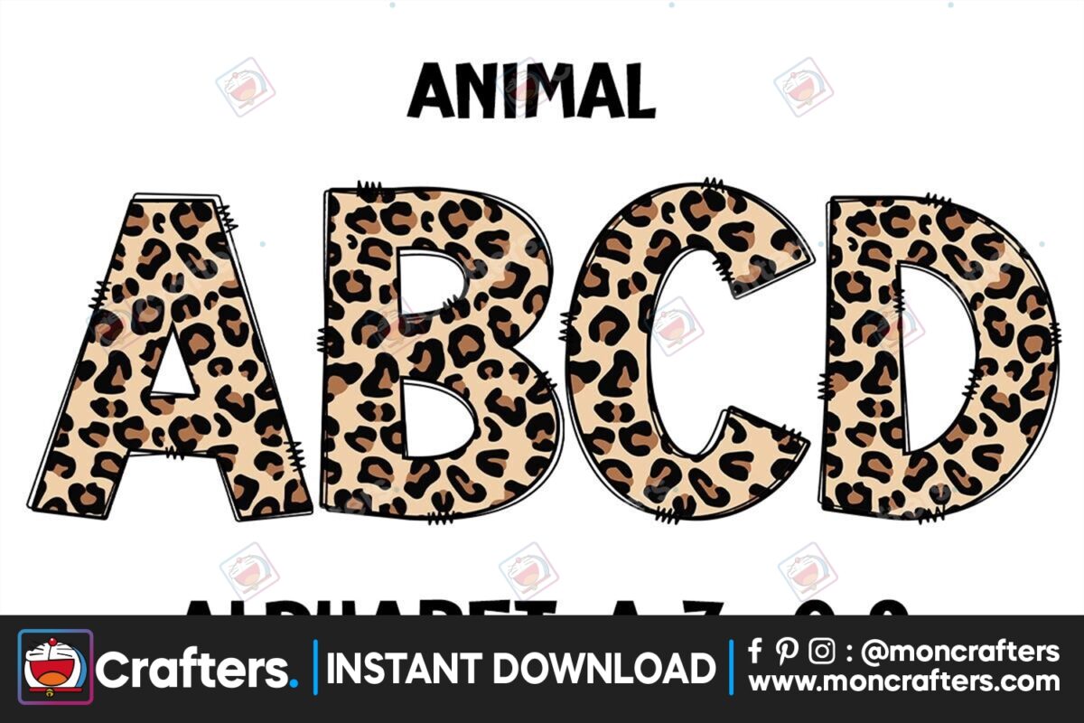 leopard-animal-doodle-alphabet-letters