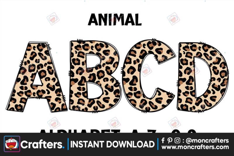 leopard-animal-doodle-alphabet-letters