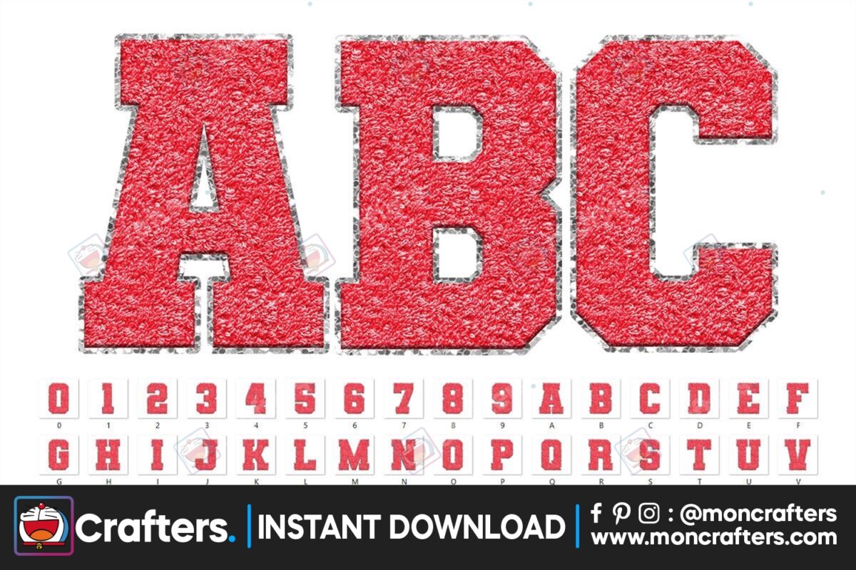 sport-chenille-faux-alphabet-red