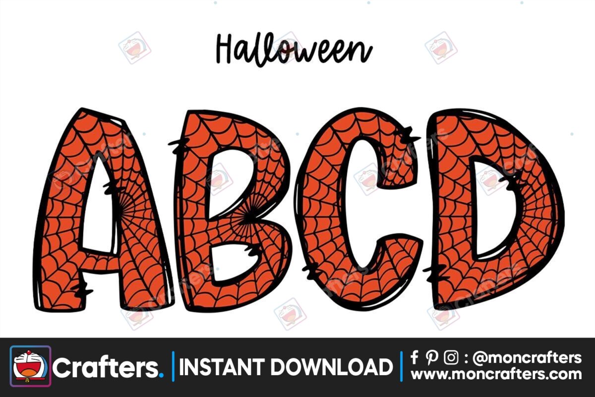 halloween-spider-web-doodle-alphabet
