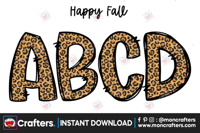 cheetah-doodle-alphabet-autumn-png