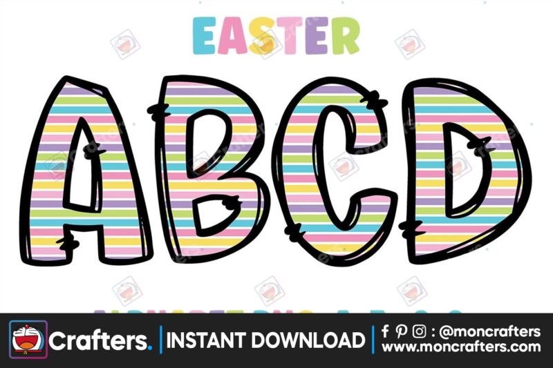 easter-pastel-color-alphabet-doodle-font