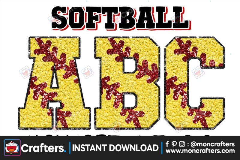 softball-chenille-faux-sequin-alphabet