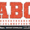 sport-chenille-faux-alphabet-orange