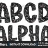 faux-embroidered-sequin-doodle-alphabet