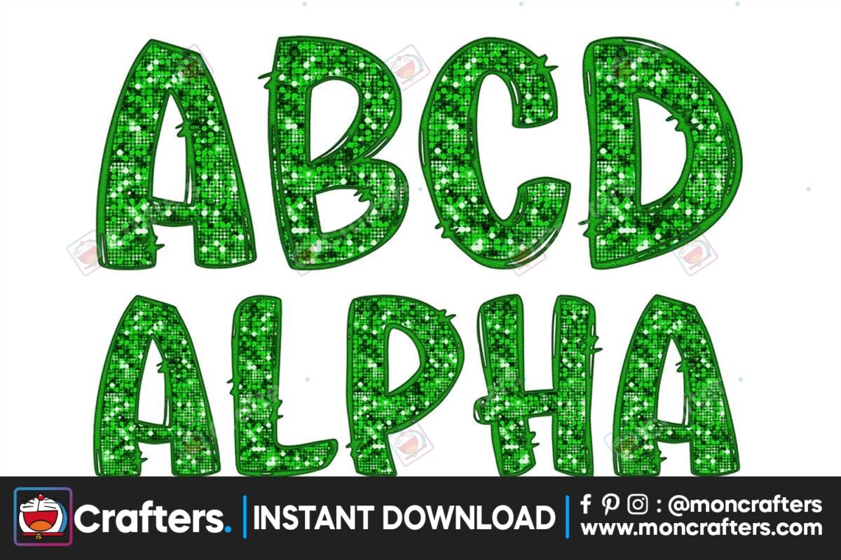 faux-embroidered-sequin-doodle-alphabet