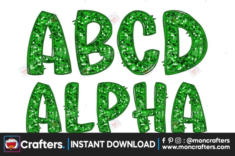 faux-embroidered-sequin-doodle-alphabet