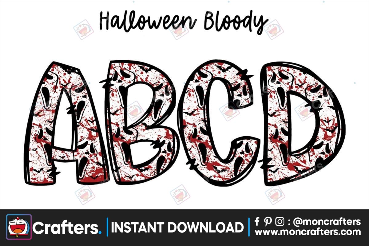 bloody-scary-doodle-alphabet-halloween
