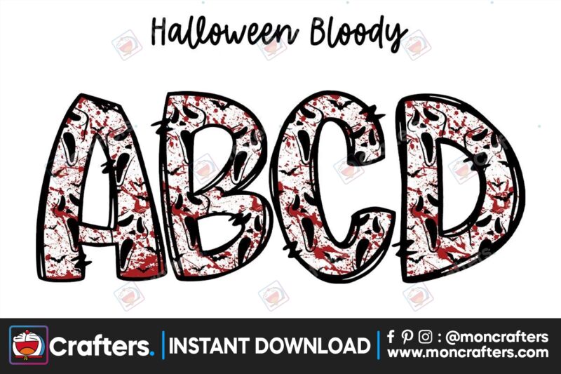 bloody-scary-doodle-alphabet-halloween