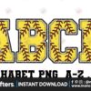 softball-alphabet-font