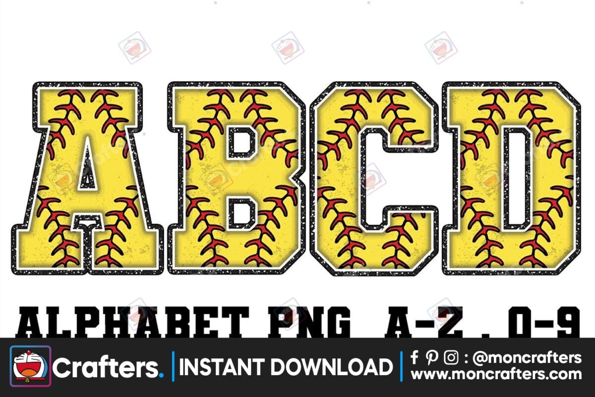 softball-alphabet-font