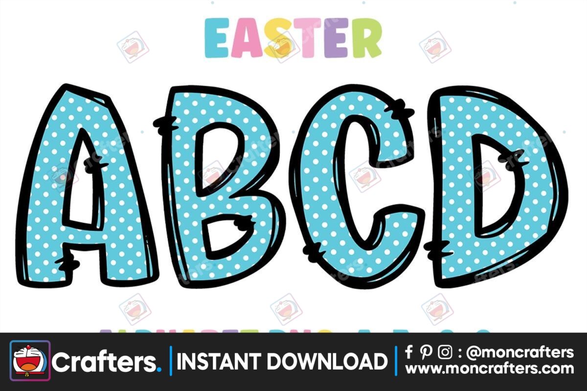 easter-blue-pastel-alphabet-doodle-font