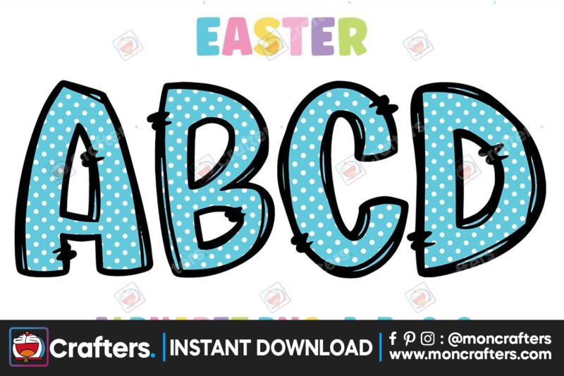 easter-blue-pastel-alphabet-doodle-font