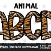 tiger-animal-safari-doodle-alphabet