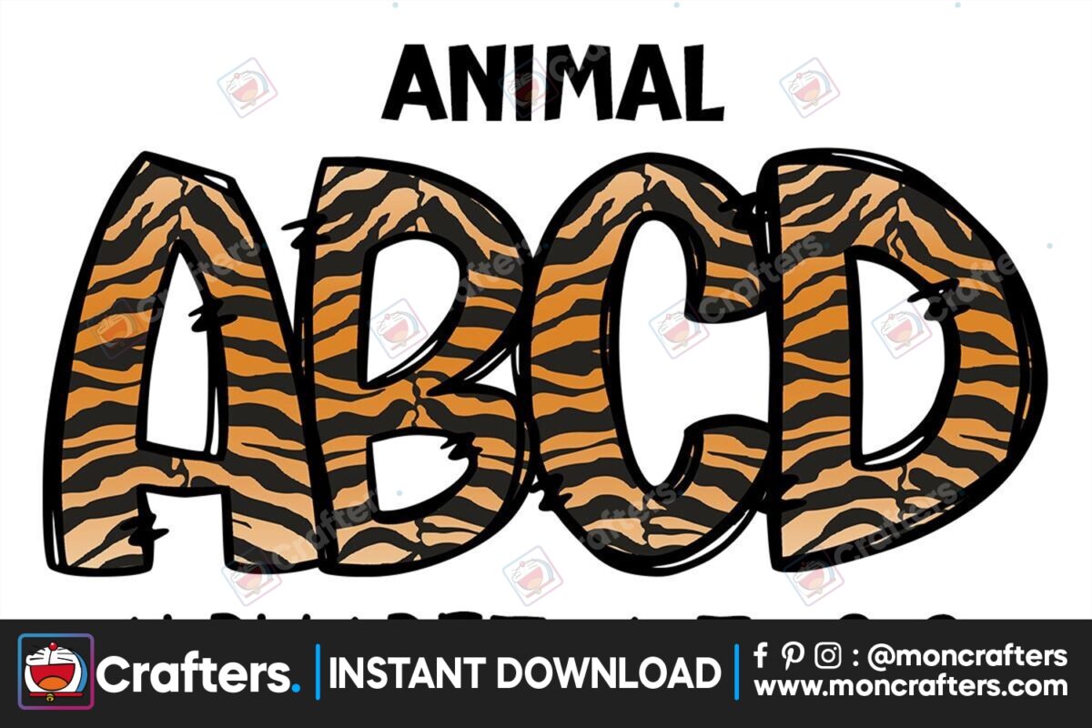 tiger-animal-safari-doodle-alphabet