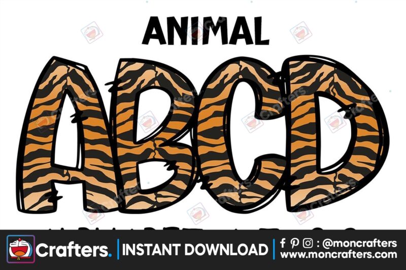 tiger-animal-safari-doodle-alphabet