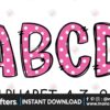 valentine-pink-dot-alphabet-letters