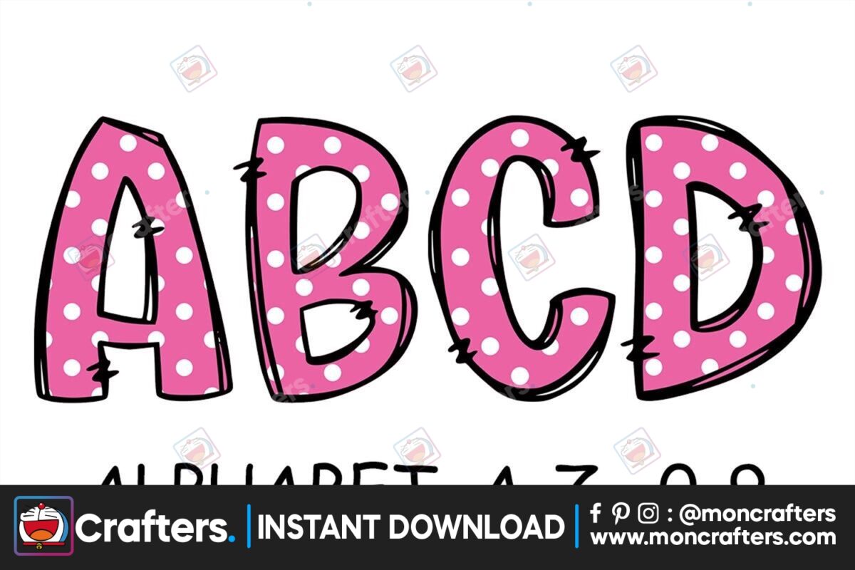 valentine-pink-dot-alphabet-letters