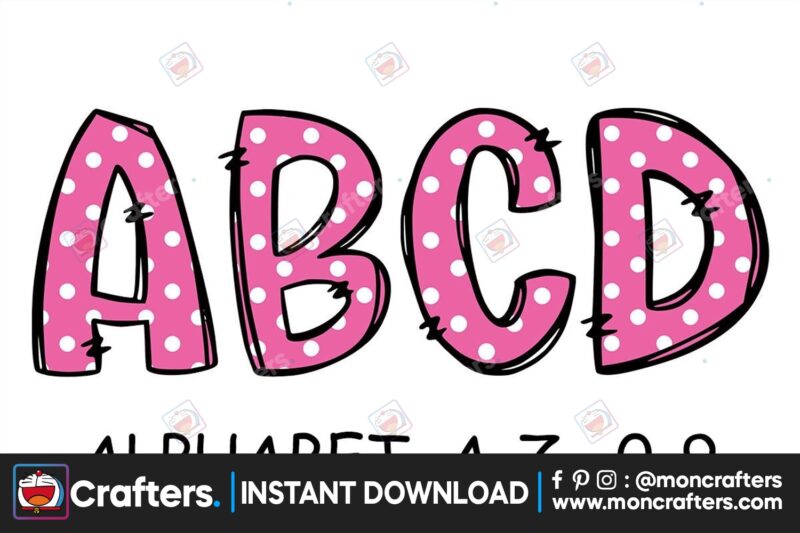 valentine-pink-dot-alphabet-letters
