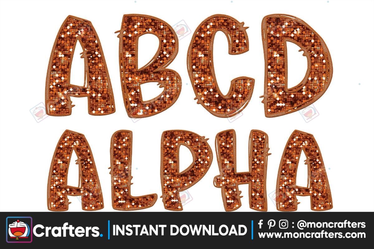 faux-embroidered-sequin-doodle-alphabet