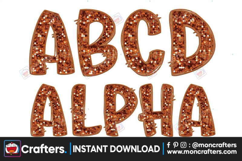 faux-embroidered-sequin-doodle-alphabet