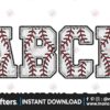 baseball-durty-alphabet-font-png