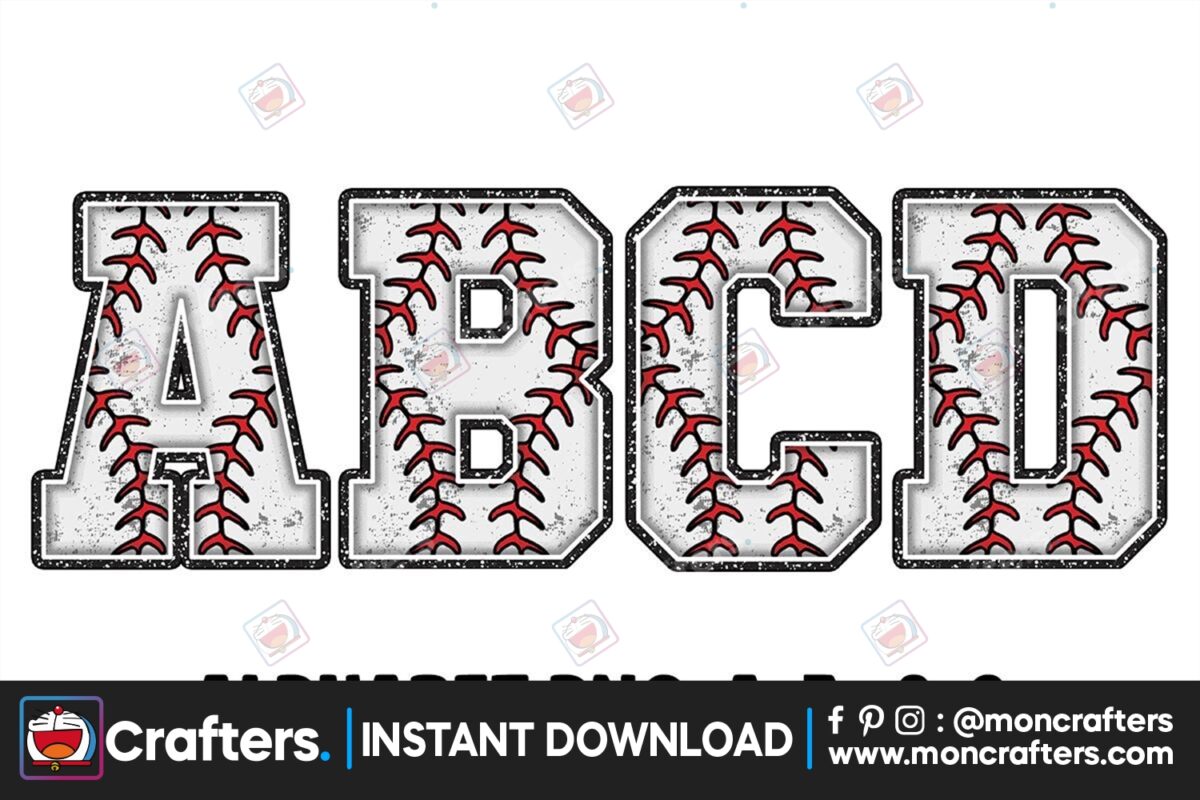 baseball-durty-alphabet-font-png