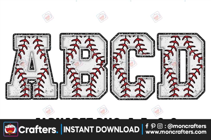 baseball-durty-alphabet-font-png