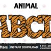 animal-tiger-safari-alphabet-letters