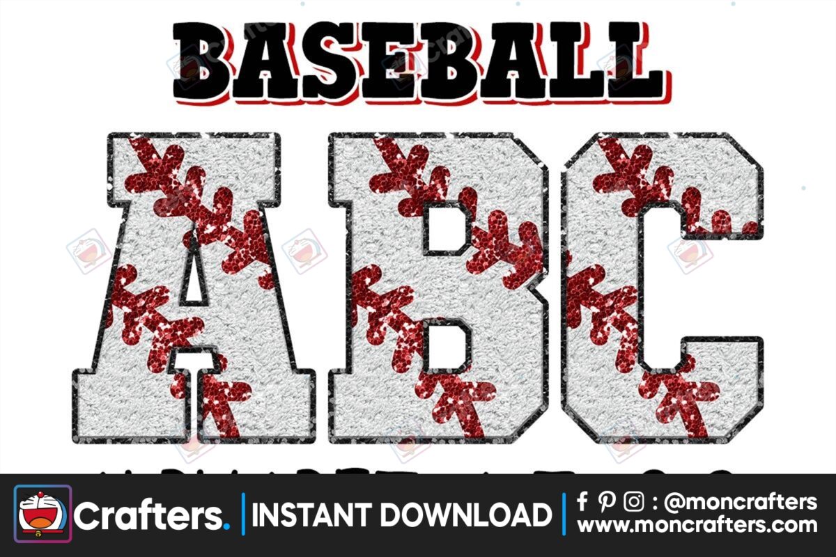baseball-chenille-faux-sequin-alphabet