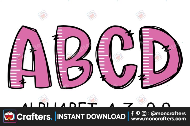 pink-ruler-school-alphabet-letters