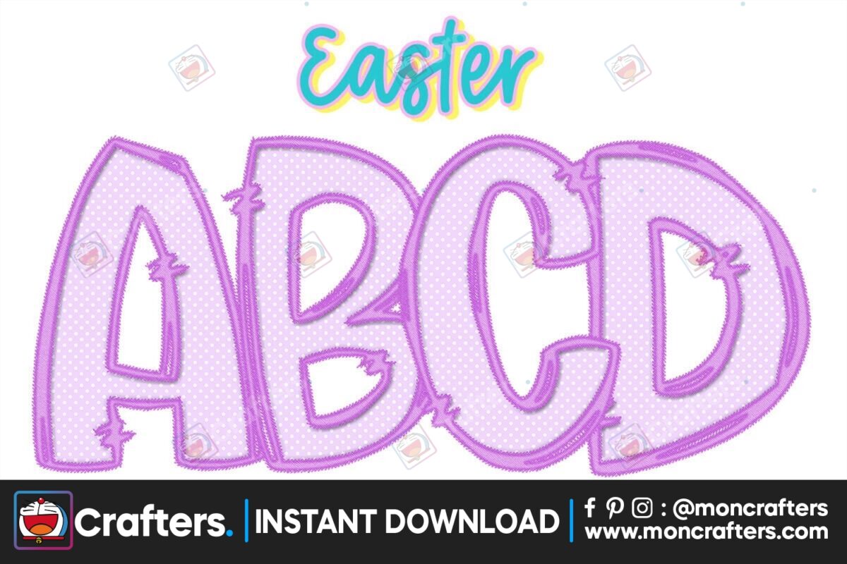 easter-spring-faux-embroidery-alphabet