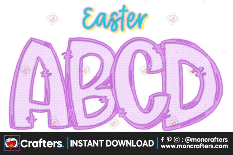 easter-spring-faux-embroidery-alphabet
