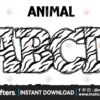 animal-zebra-safari-alphabet-letters