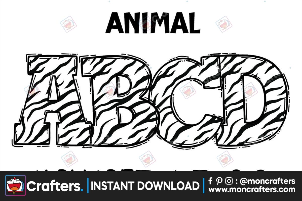 animal-zebra-safari-alphabet-letters