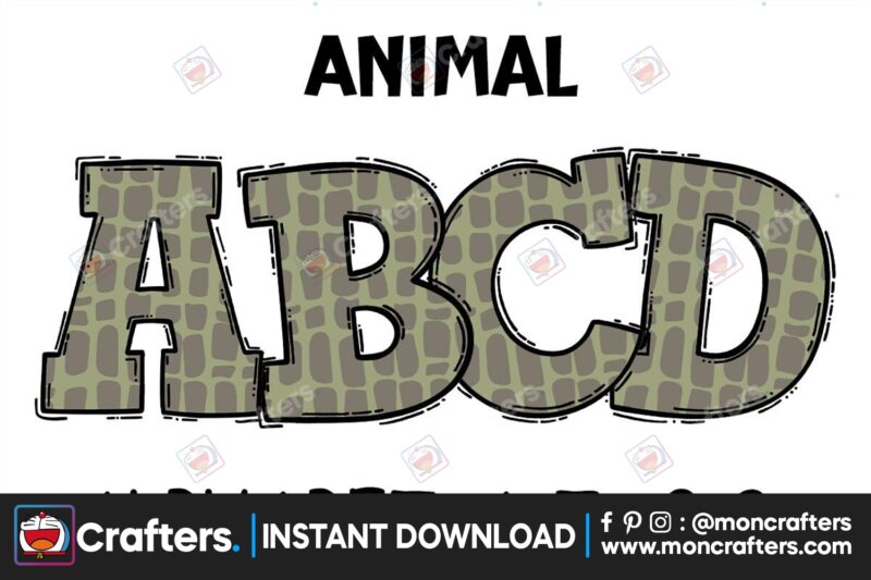 animal-crocodie-doodle-alphabet