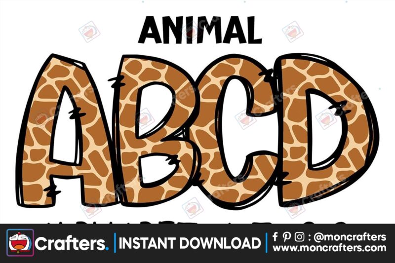 giraffe-animal-safari-doodle-alphabet