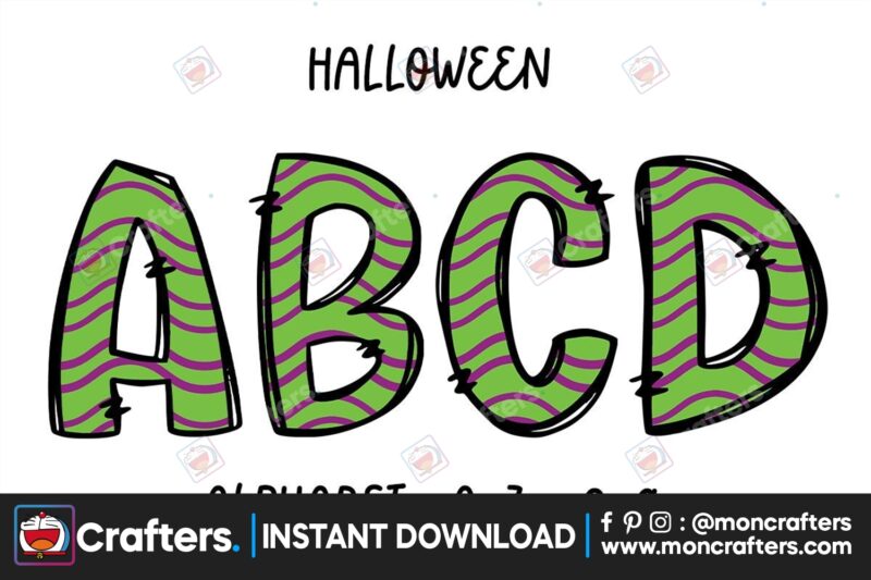 halloween-alphabet-doodle-letters